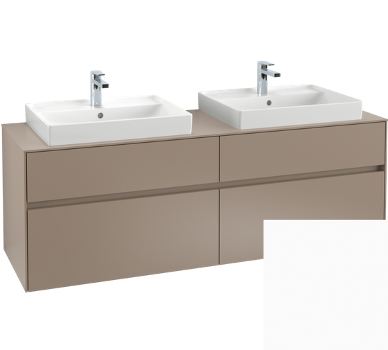 Villeroy&Boch Collaro szafka pod umywalkę wisząca do dwóch umywalek 160x54x50 cm White Matt C02400MS