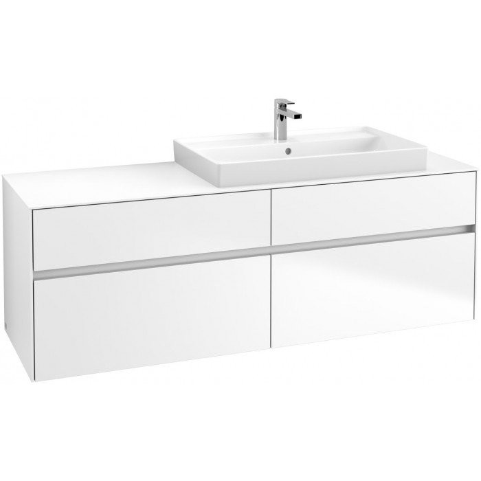 Villeroy&Boch Collaro szafka pod umywalkę wisząca do umywalki 80 cm z prawej strony 160x54x50 cm White Matt C02700MS