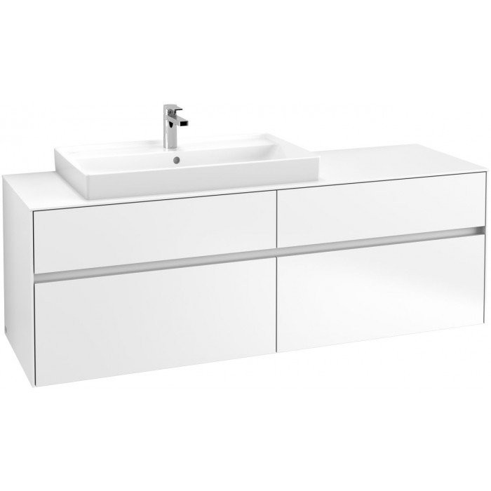 Villeroy&Boch Collaro szafka pod umywalkę wisząca do umywalki 80 cm z lewej strony 160x54x50 cm White Matt C02600MS