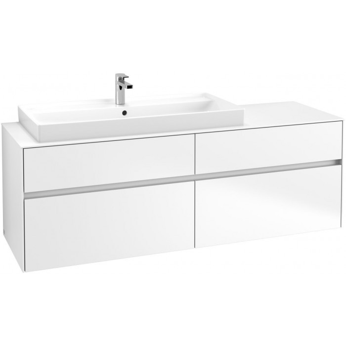 Villeroy&Boch Collaro szafka pod umywalkę wisząca umywalka z lewej strony 160x54x50 cm White Matt C02900MS