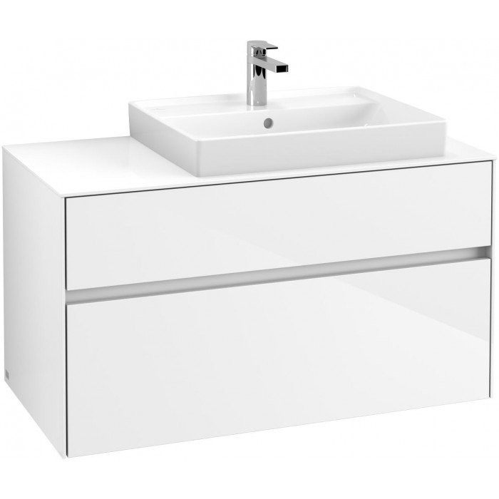 Villeroy&Boch Collaro szafka pod umywalkę wisząca do umywalki 60 cm z prawej strony 100x54x50 cm Glossy White C01800DH