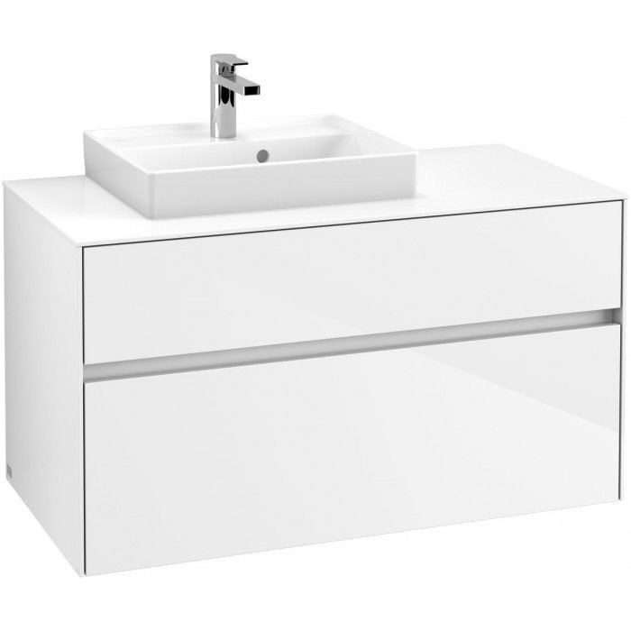 Villeroy&Boch Collaro szafka pod umywalkę wisząca do umywalki 50 cm z lewej strony 100x54x50 cm Glossy White C01400DH