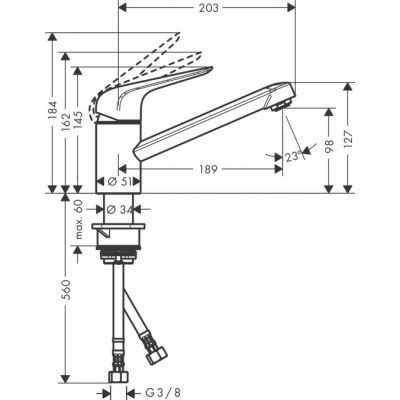 Hansgrohe M42 M421-H100 bateria kuchenna zlewozmywakowa CoolStart chrom 71809000