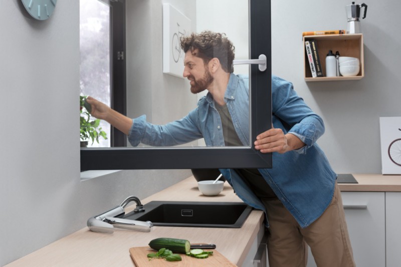 Hansgrohe M42 M421-H120 bateria kuchenna zlewozmywakowa podokienna chrom 71807000