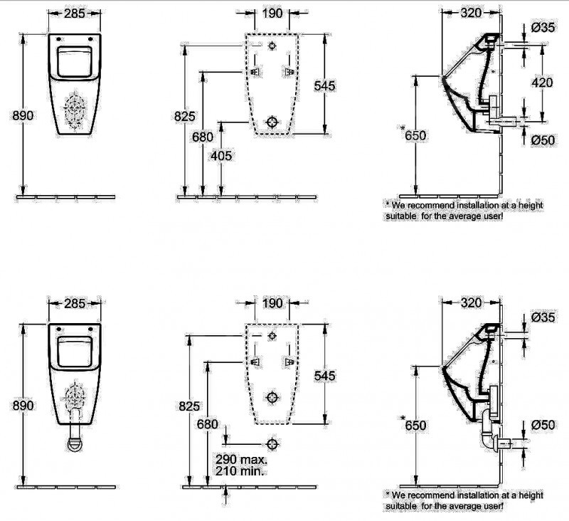 Villeroy&Boch Memento 2.0 pisuar DirectFlush Weiss Alpin biały 5504R001