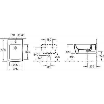 Villeroy&Boch Memento 2.0 bidet wiszący 37,5 x 56 cm Weiss Alpin biały 44330001