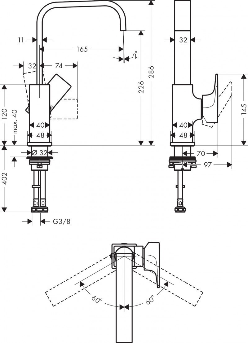 Hansgrohe FinishPlus Metropol 230 bateria umywalkowa wysoka z klik-klakiem biały matowy 32511700