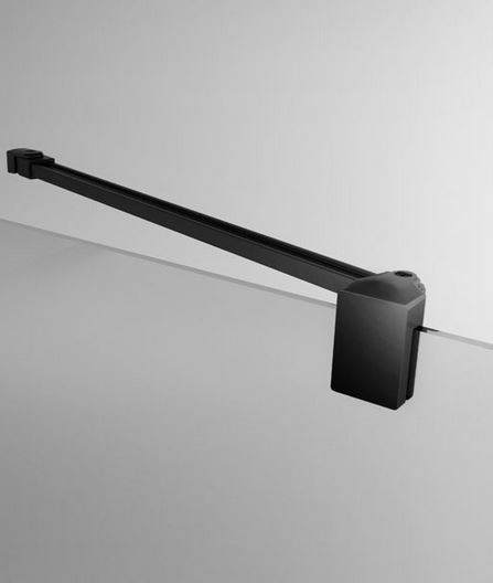 Sanswiss Solino Black Line parawan nawannowy 2-częściowy wahadłowy 120 cm L/P czarny mat przeźroczyste SOEB131200607