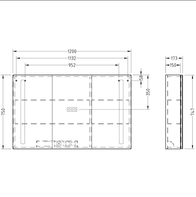 Villeroy&Boch My view 14 szafka z lustrem z oświetleniem LED 120x 75 cm A4231200