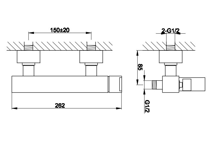 Kohlman Excelent bateria prysznicowa ścienna chrom QW120H