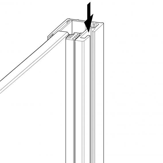 Huppe Select+ Kit zestaw do szkła hartowanego o grubości 8 mm 220 cm srebrny połysk SL3102069