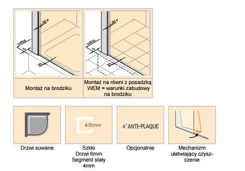 Huppe Classics 2 EasyEntry Black Edition kabina półokrągła 120x120 drzwi suwane r.550 wys.200 czarny przeźroczyste AntiPlaque C25510.123.322