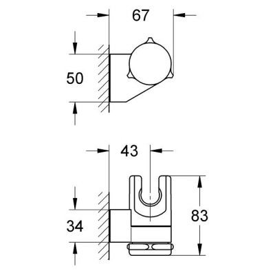 Grohe Relexa uchwyt prysznicowy ścienny chrom 28623000