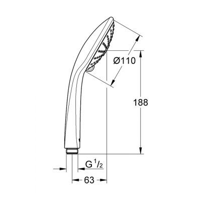 Grohe Euphoria 110 Massage główka słuchawka prysznicowa chrom 27239001