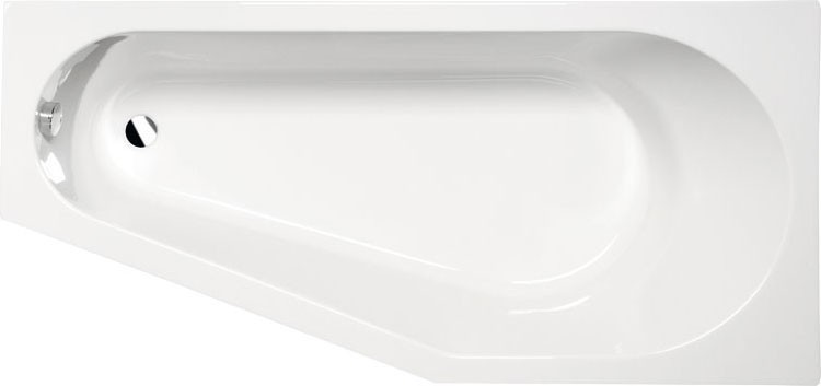 Polysan Tigra R wanna asymetryczna prawa 170x80 cm akryl biały 90611