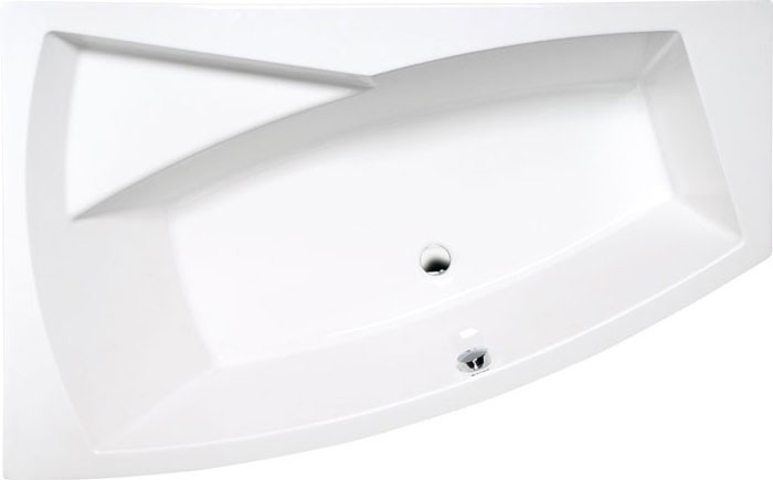 Polysan Evia L wanna asymetryczna lewa 170x100 cm akryl biały 21611