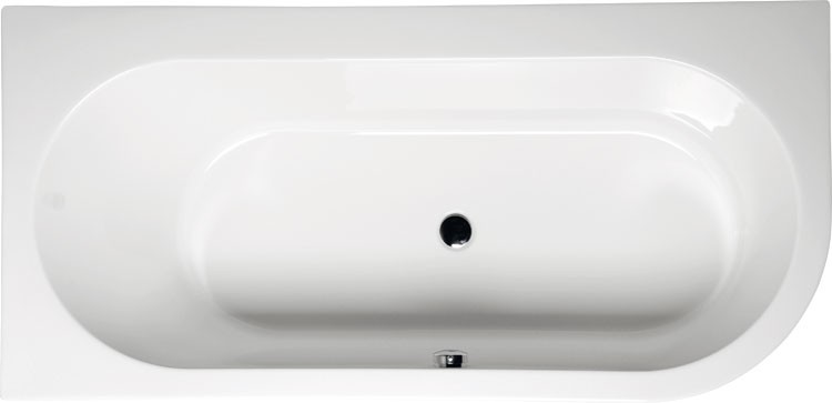 Polysan Astra L wanna asymetryczna lewa 165x80 cm akryl biały 33611