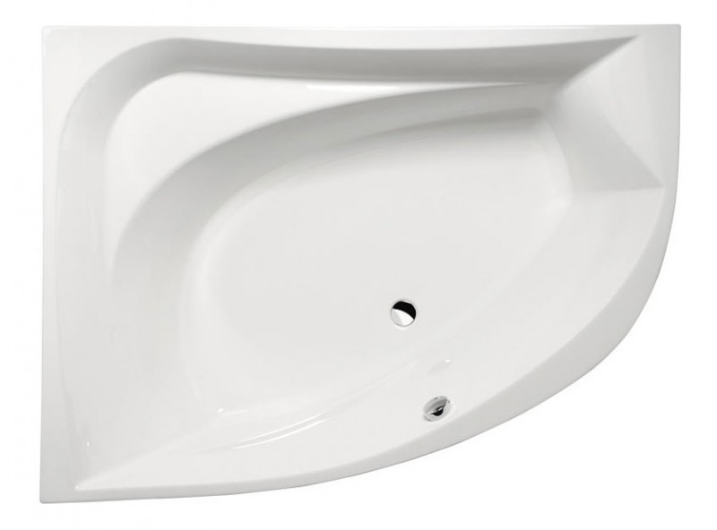 Polysan Tanya L wanna asymetryczna lewa 160x120 cm akryl biały 65119