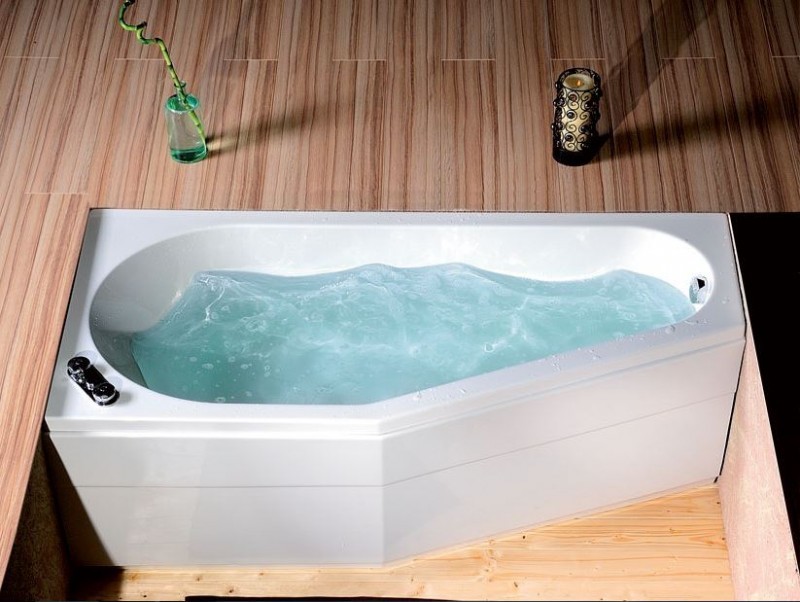 Polysan Tigra L wanna asymetryczna lewa 170x80 cm akryl biały 90111