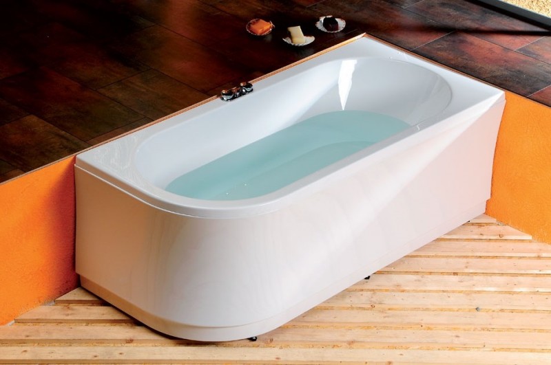 Polysan Viva R wanna asymetryczna prawa 185x80 cm akryl biały 72129