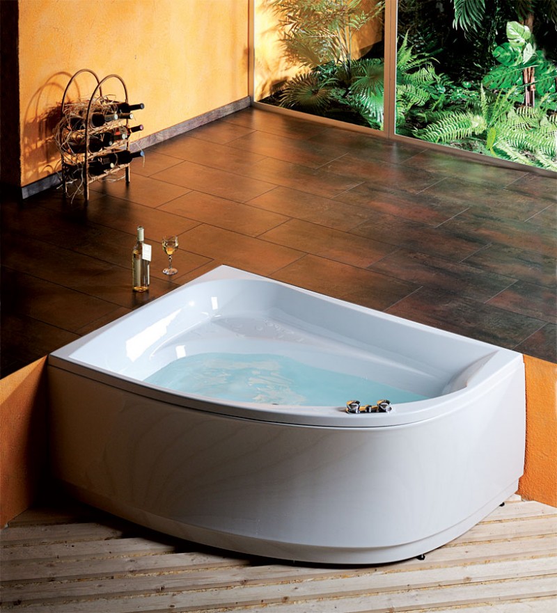 Polysan Tanya L wanna asymetryczna lewa 160x120 cm akryl biały 65119