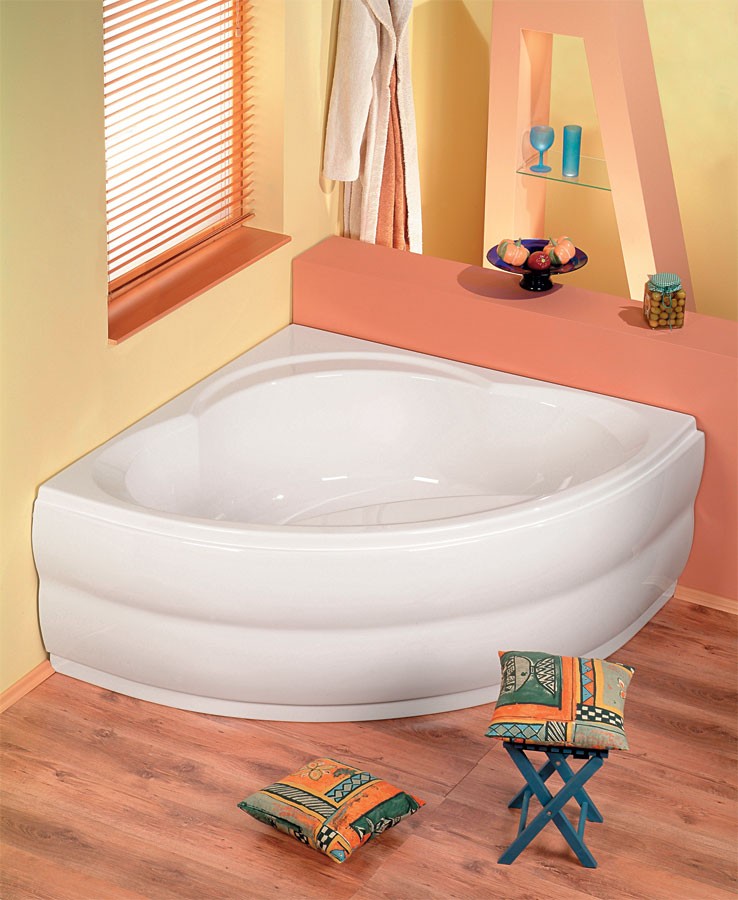 Polysan Alexandra wanna narożna 140x140 cm akryl biały 95111