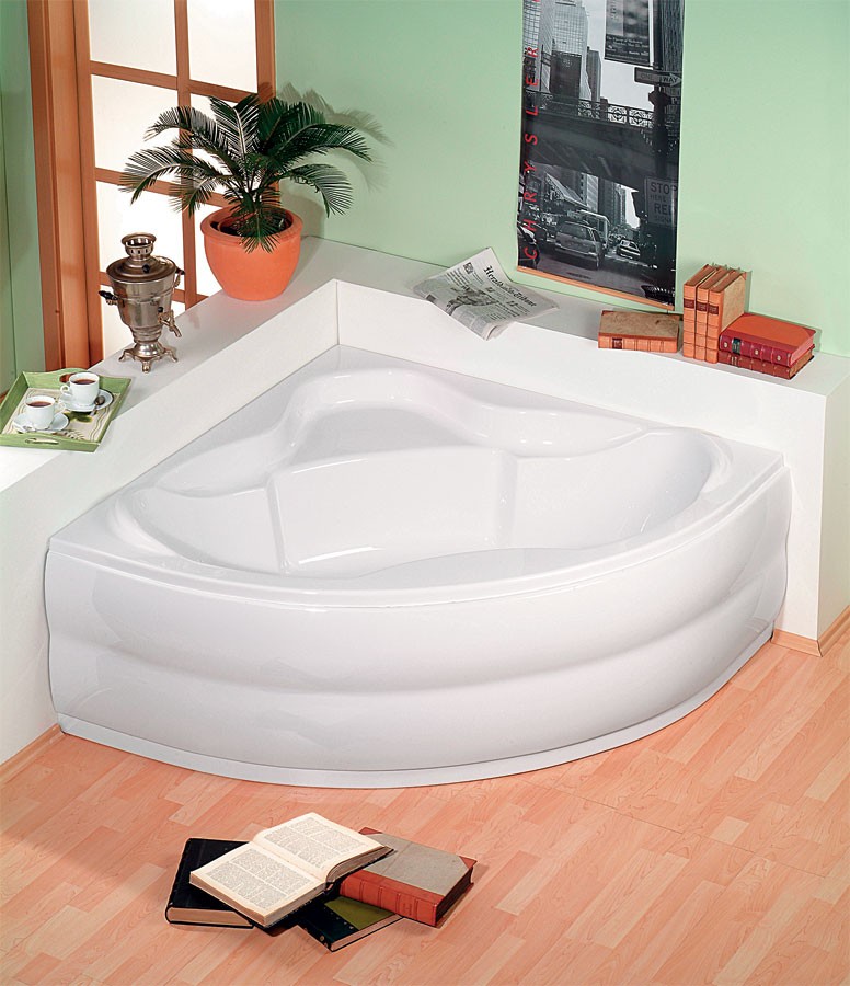 Polysan Simona wanna narożna 140x140 cm akryl biały 96111