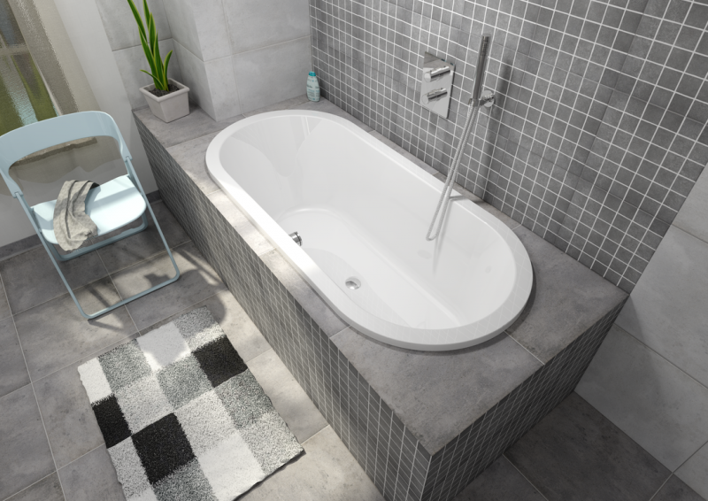 Polysan Astra O wanna owalna 165x75 cm akryl biały 35611