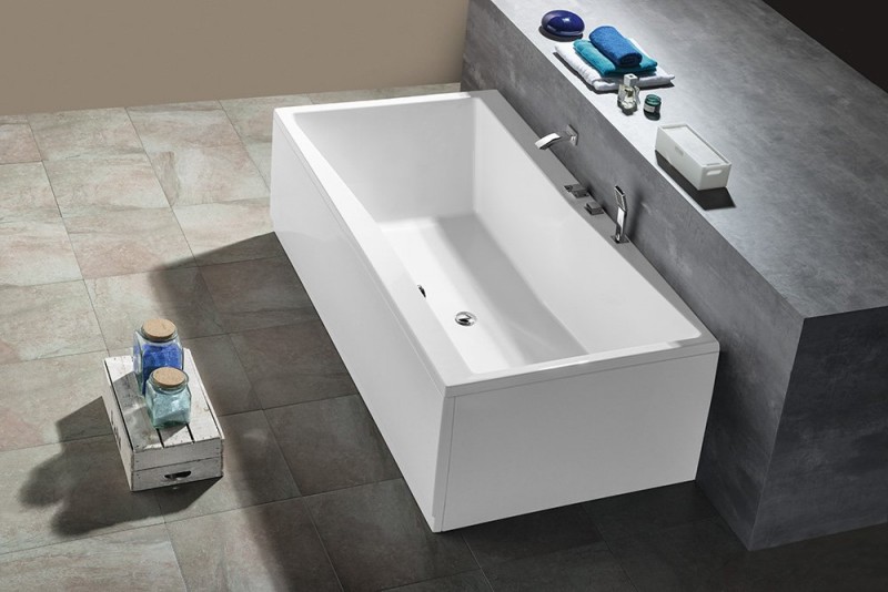 Polysan Quest wanna prostokątna 180x100 cm akryl biały 78511