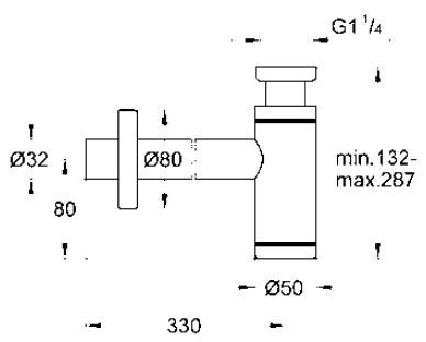Grohe syfon umywalkowy ozdobny stal nierdzewna 28912DC0