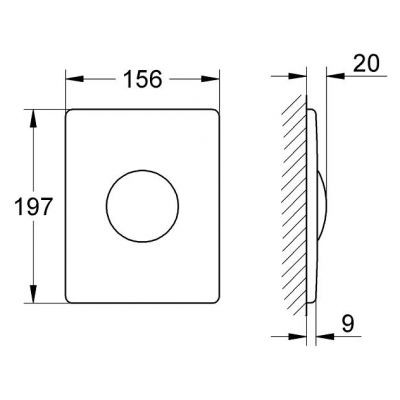 Grohe Skate przycisk spłukujący do stelaża WC stal szlachetna 38445SD0