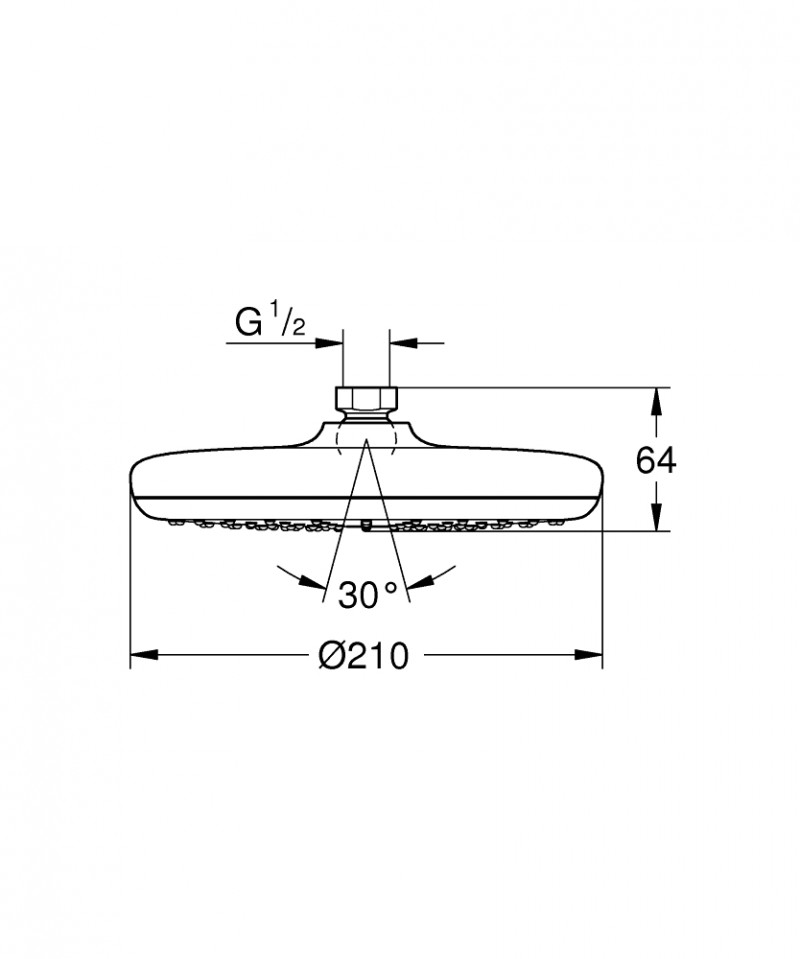 Grohe Tempesta 210 deszczownica głowica prysznicowa okrągła 21 cm chrom 26410000