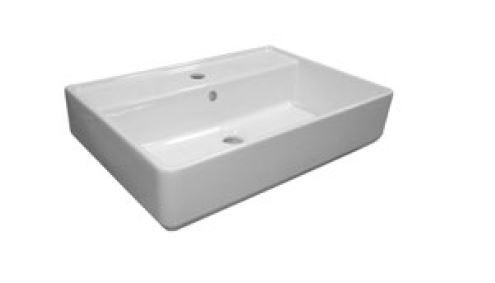 Roca Alter umywalka stawiana na blat z otworem na baterię prostokątna 60x42 biały A3270MN000