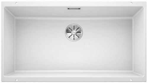 Blanco Subline 800-U Silgranit PuraDur II zlewozmywak granitowy z korkiem InFino komora podwieszana kolor biały 523145