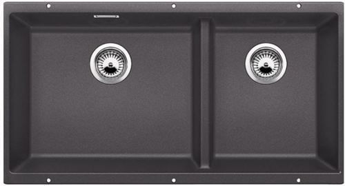 Blanco Subline 480/320-U Silgranit PuraDur II zlewozmywak granitowy 2 komory podwieszany kolor szarość skały 523585