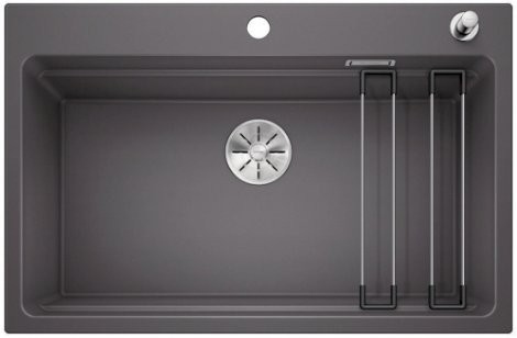 Blanco Etagon 8 zlewozmywak komora wpuszczana w blat z korkiem automatycznym InFino granit szarość skały 525178