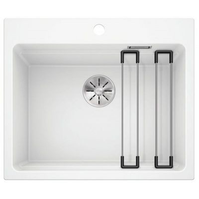 Blanco Etagon 6 zlewozmywak komora wpuszczana w blat bez korka automatycznego InFino granit biały 524543