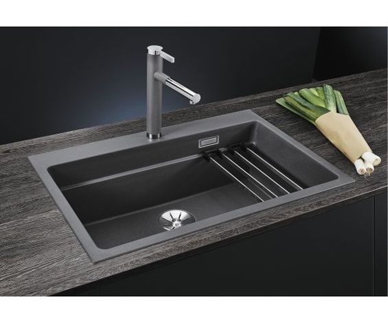 Blanco Etagon 8 zlewozmywak komora wpuszczana w blat z korkiem automatycznym InFino granit antacyt 525177
