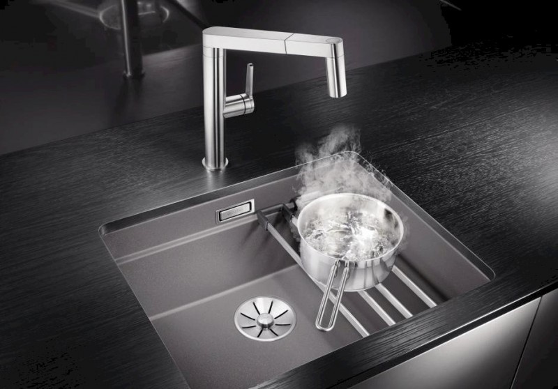 Blanco Etagon 500-U zlewozmywak komora podwieszana bez korka automatycznego InFino granit kawowy 522236