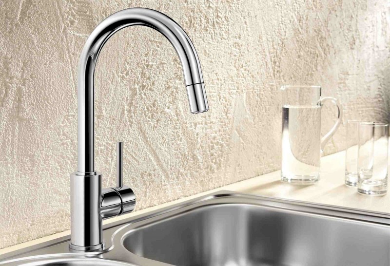 Blanco MIDA bateria zlewozmywakowa z wyciąganą wylewką chrom 521454