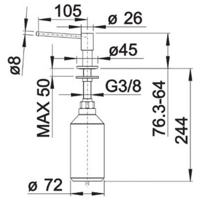 Blanco Piona dozownik okrągły stal matowa 515992