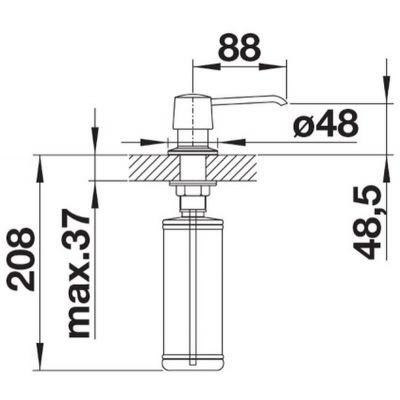 Blanco Yano dozownik okrągły chrom 524256