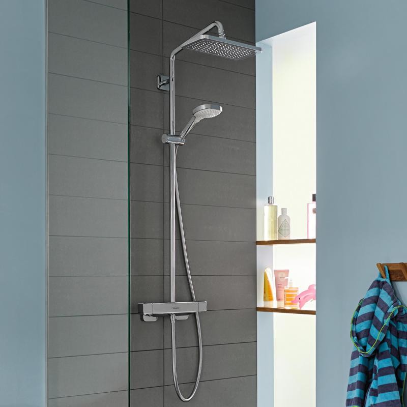 Hansgrohe Croma Showerpipe Croma E 280 1jet zestaw prysznicowy z baterią termostatyczną chrom 27630000