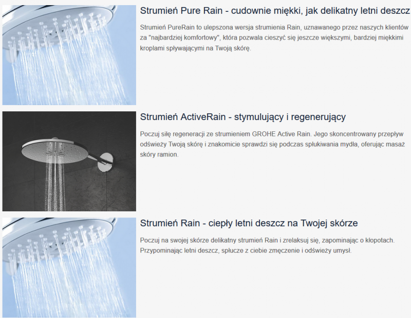 Grohe Euphoria System SmartControl 310 Duo zestaw prysznicowy termostatyczny z deszczownicą 31cm moon white 26507LS0