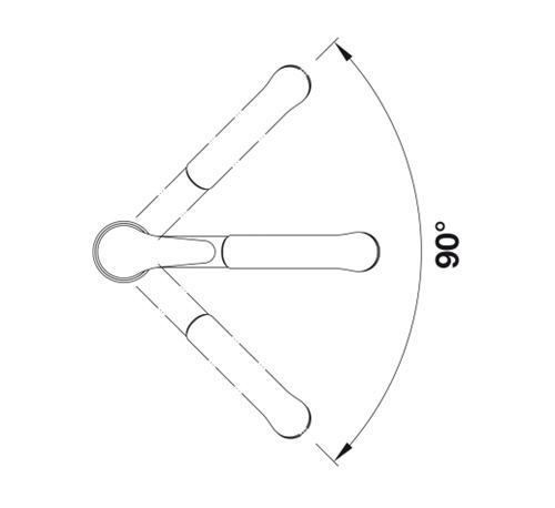 Blanco Daras-S-F bateria zlewozmywakowa podokienna z wyciąganą wylewką chrom 521752