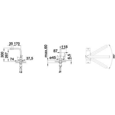 Blanco Fontas II bateria zlewozmywakowa antracyt/chrom 523130