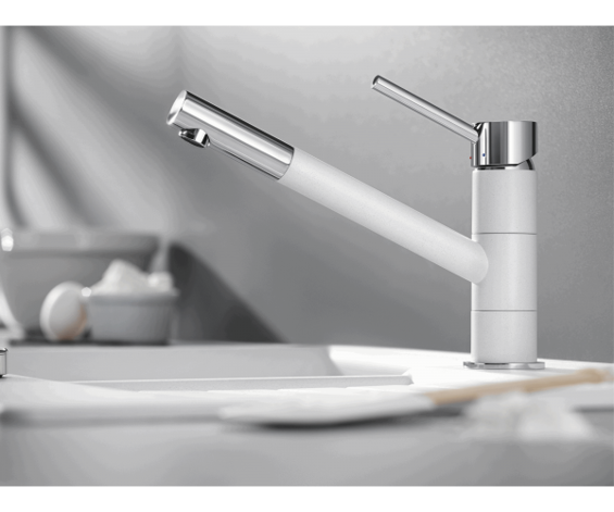 Blanco Kano bateria zlewozmywakowa biały/stal 525030