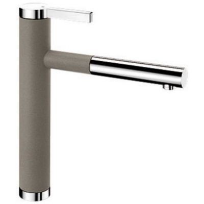 Blanco Linee-S bateria zlewozmywakowa z wyciąganą wylewką tartufo/chrom 518446