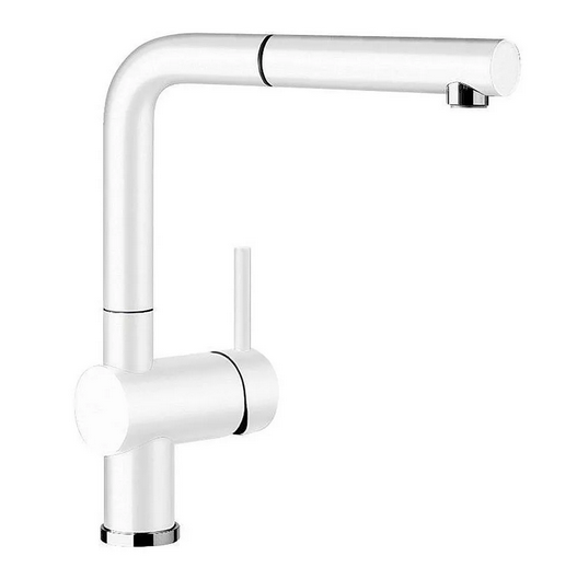 Blanco Linus-S bateria zlewozmywakowa z wyciąganą wylewką biały 516692