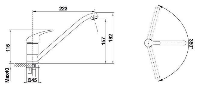 Blanco Daras bateria zlewozmywakowa chrom 517720